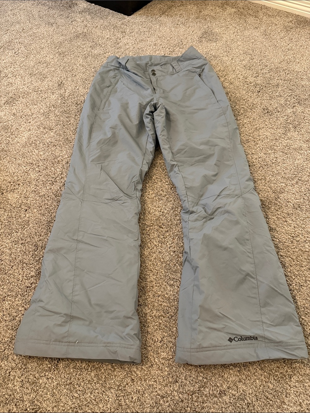 Columbia Omni-tech Medium Light Gray Snow Pants Ski Pants Waterproof Insulated